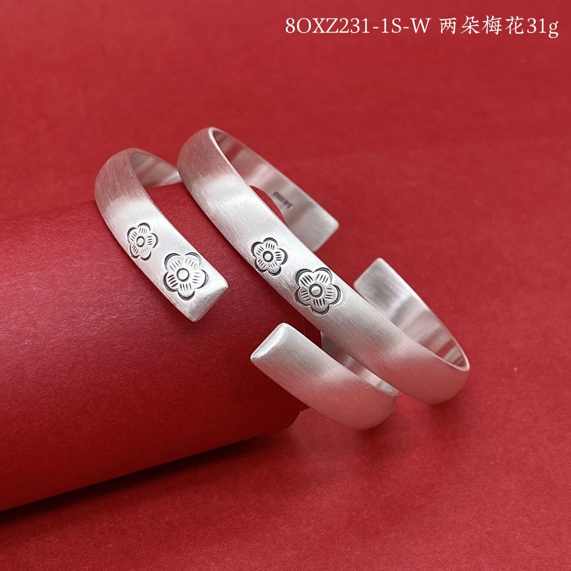 Chinese style feather sterling silver bracelet - jewelry - weilin.com