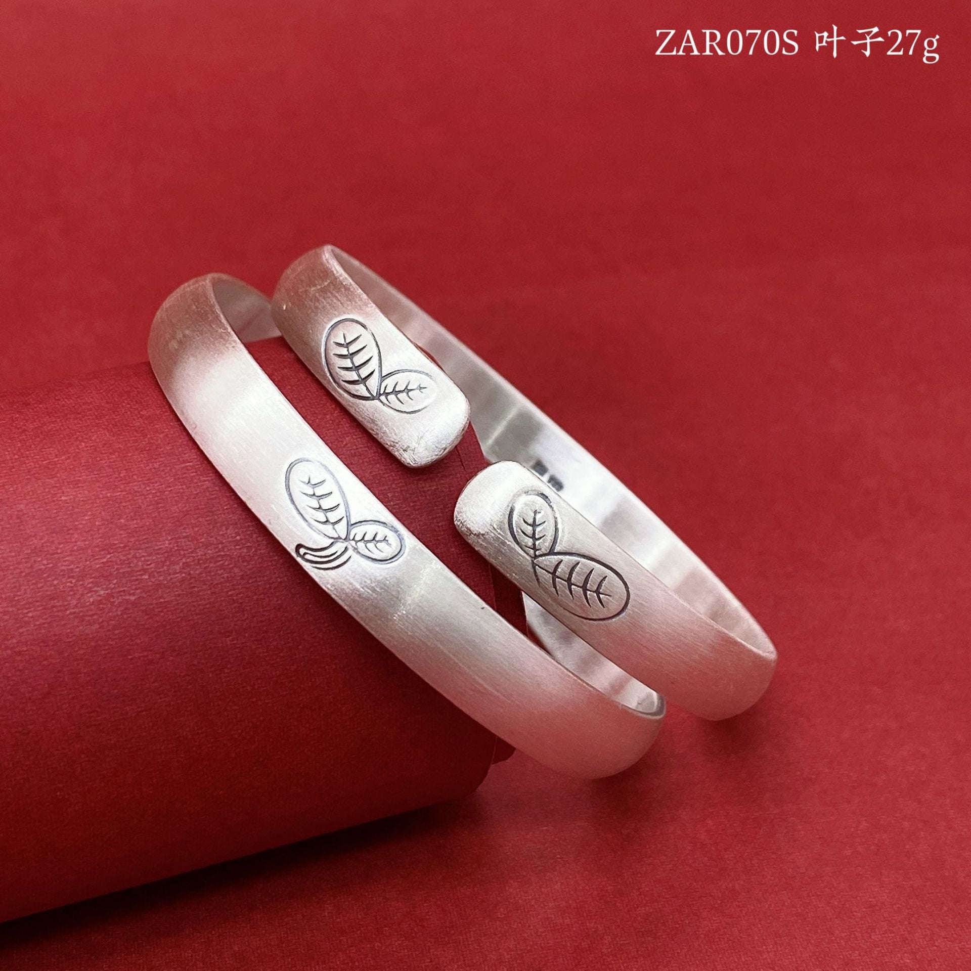 Chinese style feather sterling silver bracelet - jewelry - weilin.com