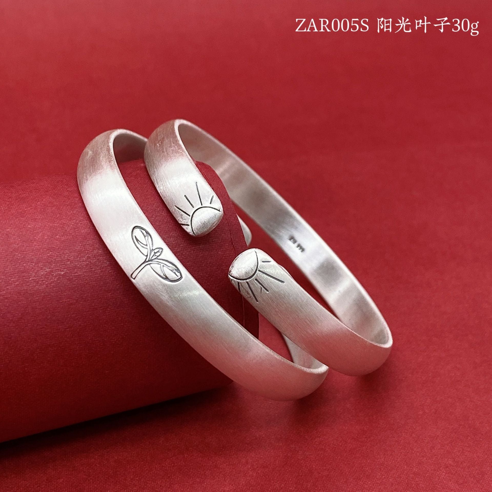 Chinese style feather sterling silver bracelet - jewelry - weilin.com