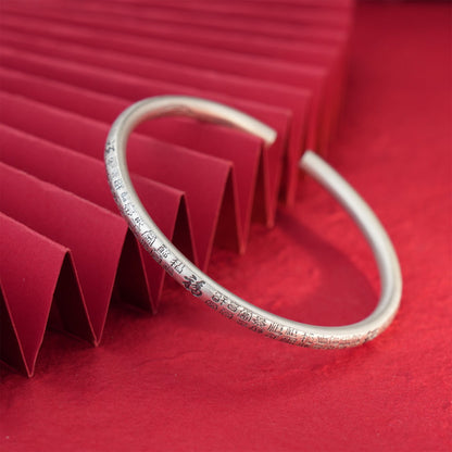 Chinese style gold - painted sterling silver bracelet - jewelry - weilin.com