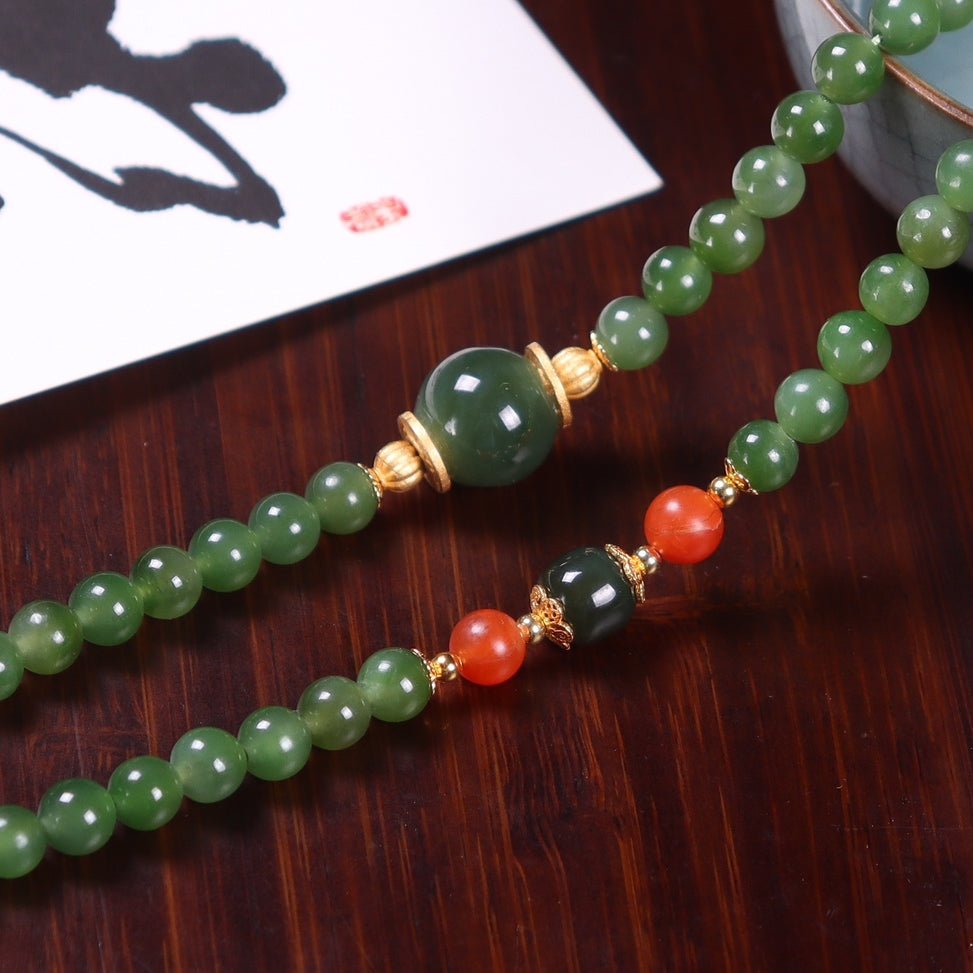 Chinese style jasper 108 beads necklace - jewelry - weilin.com