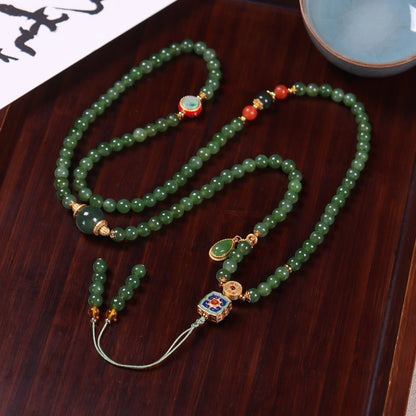 Chinese style jasper 108 beads necklace - jewelry - weilin.com