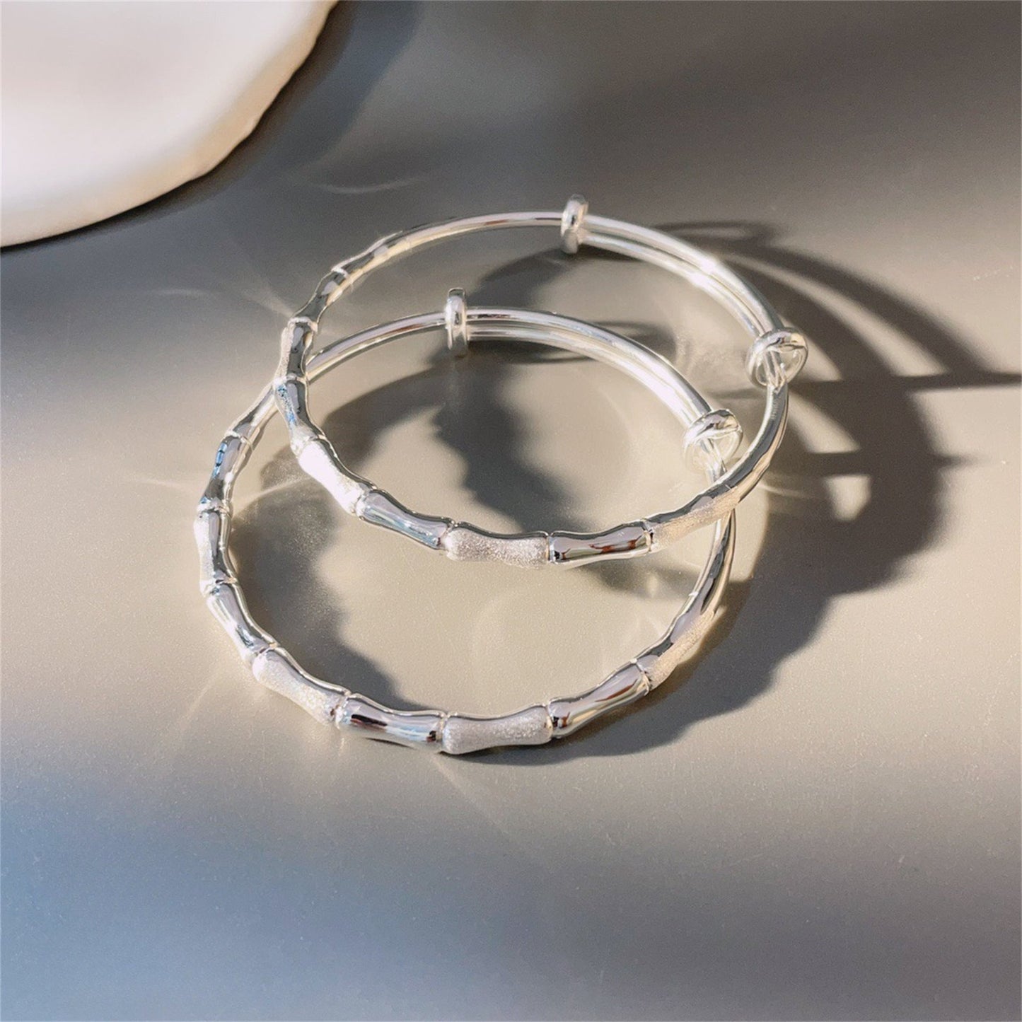 Chinese style knotty sterling silver bracelet - jewelry - weilin.com