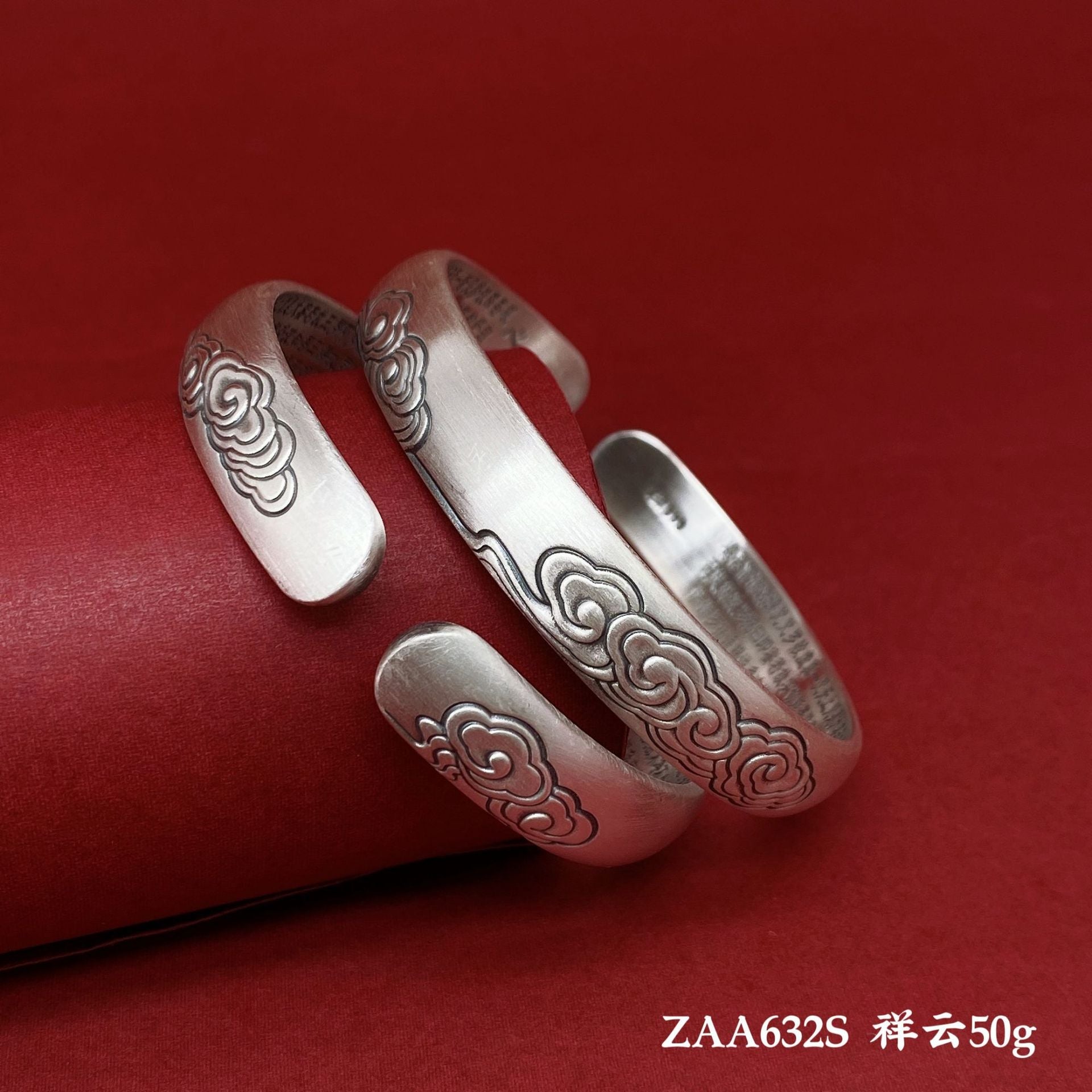 Chinese style lotus sterling silver bracelet - jewelry - weilin.com