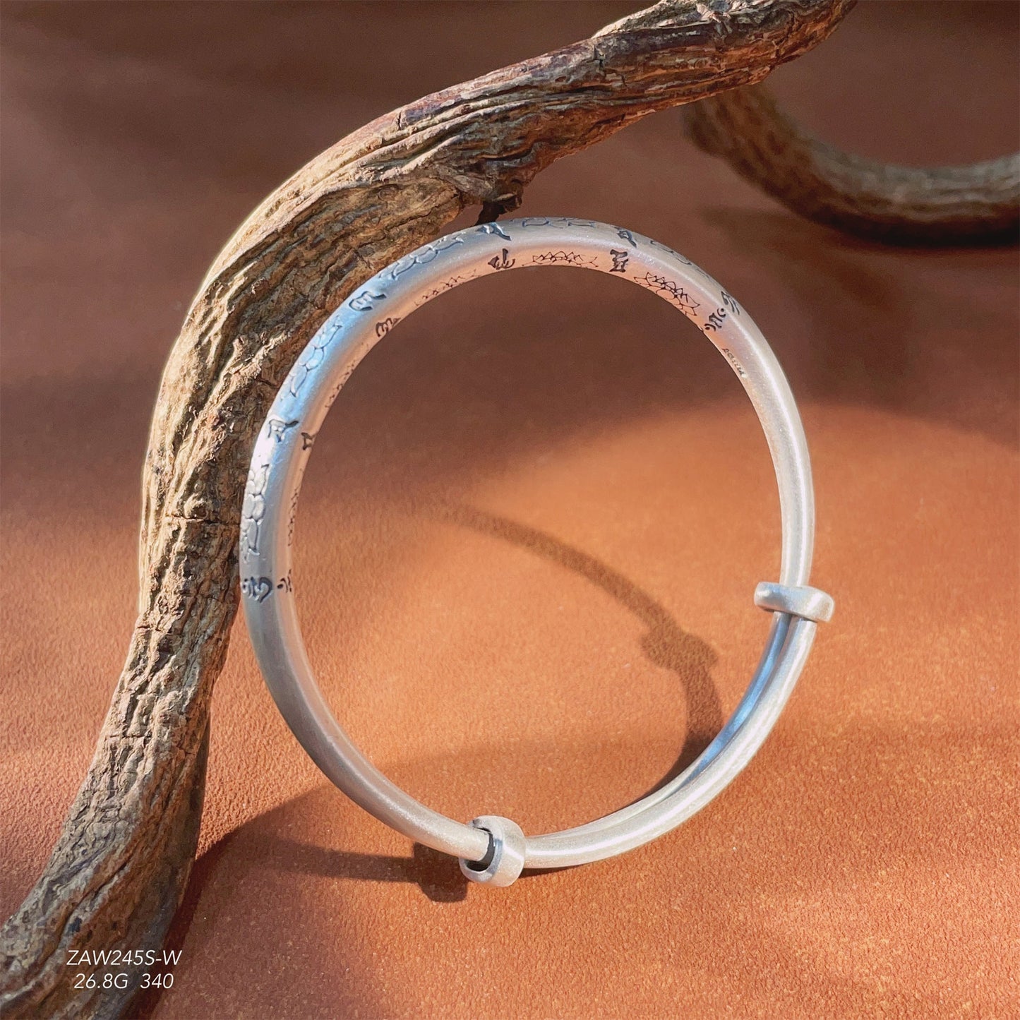 Chinese style lotus sterling silver bracelet - jewelry - weilin.com
