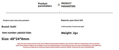 Chinese style lotus sterling silver pendant necklace - jewelry - weilin.com