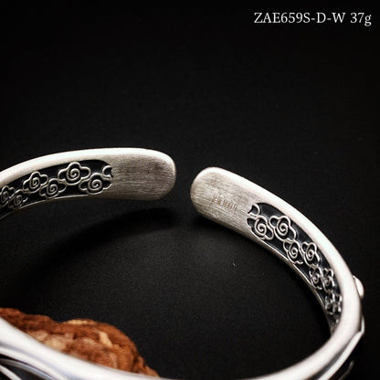 Chinese style lucky elephant sterling silver bracelet - jewelry - weilin.com