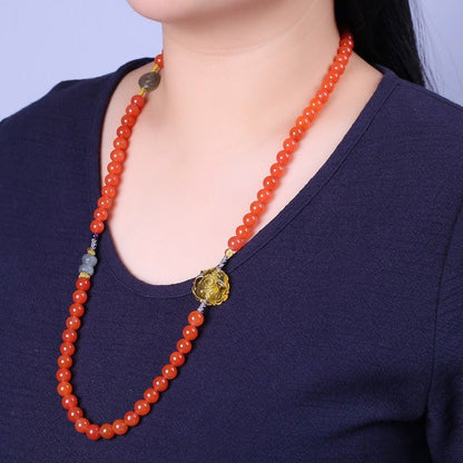 Chinese style Nanhong necklace - jewelry - weilin.com