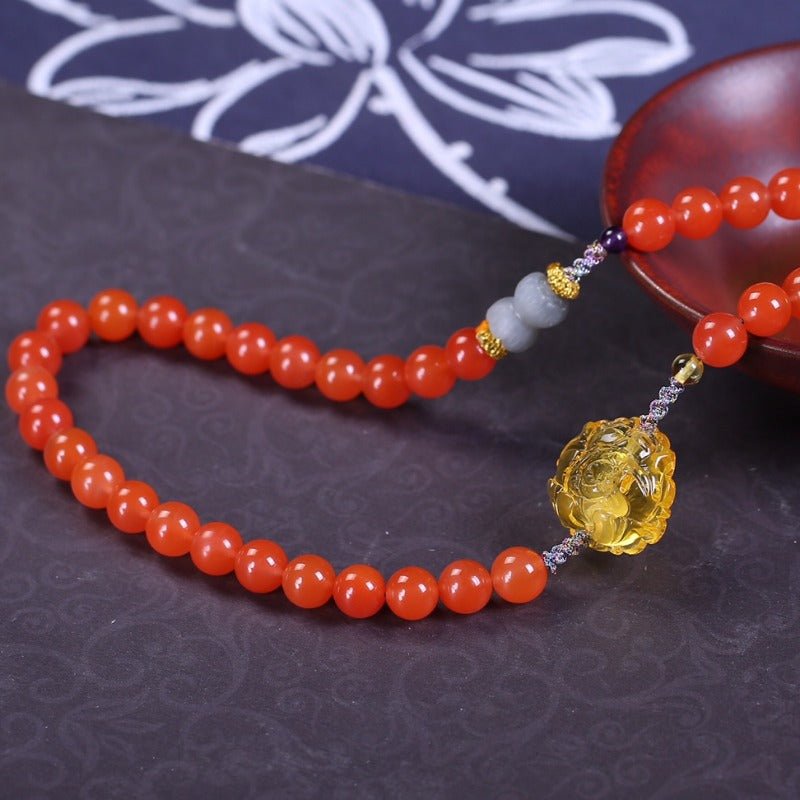 Chinese style Nanhong necklace - jewelry - weilin.com