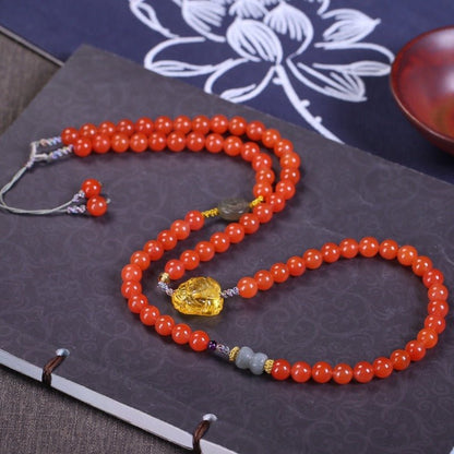 Chinese style Nanhong necklace - jewelry - weilin.com