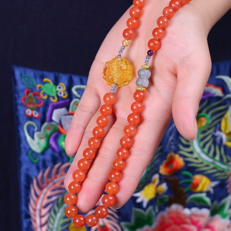Chinese style Nanhong necklace - jewelry - weilin.com
