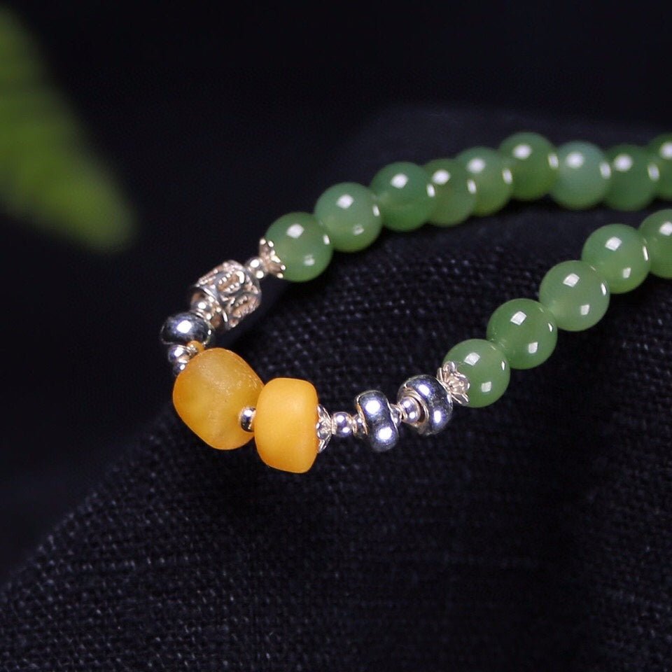 Chinese style natural jasper bracelet - jewelry - weilin.com