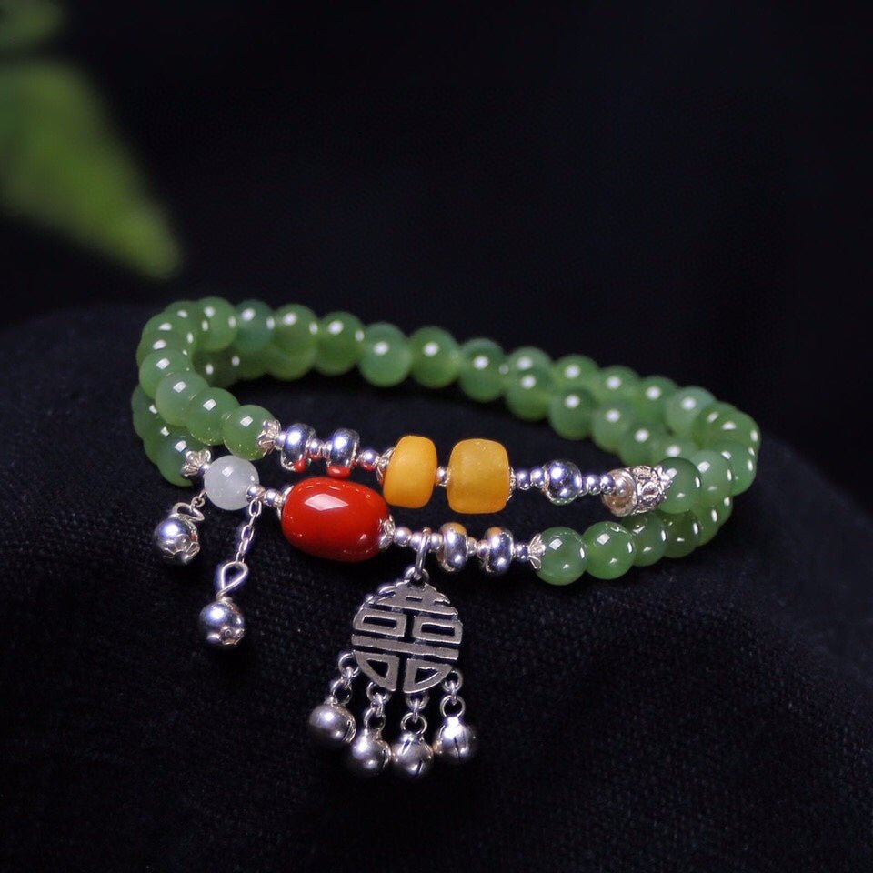 Chinese style natural jasper bracelet - jewelry - weilin.com