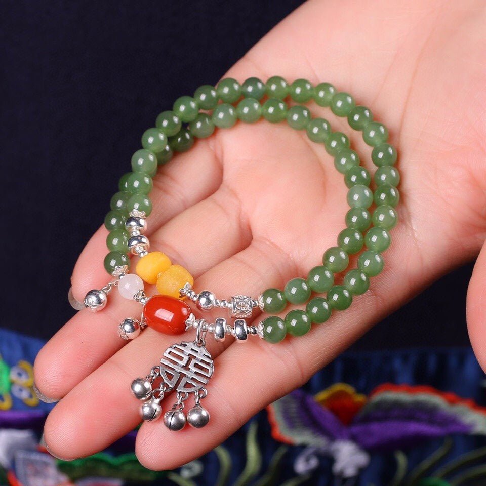 Chinese style natural jasper bracelet - jewelry - weilin.com