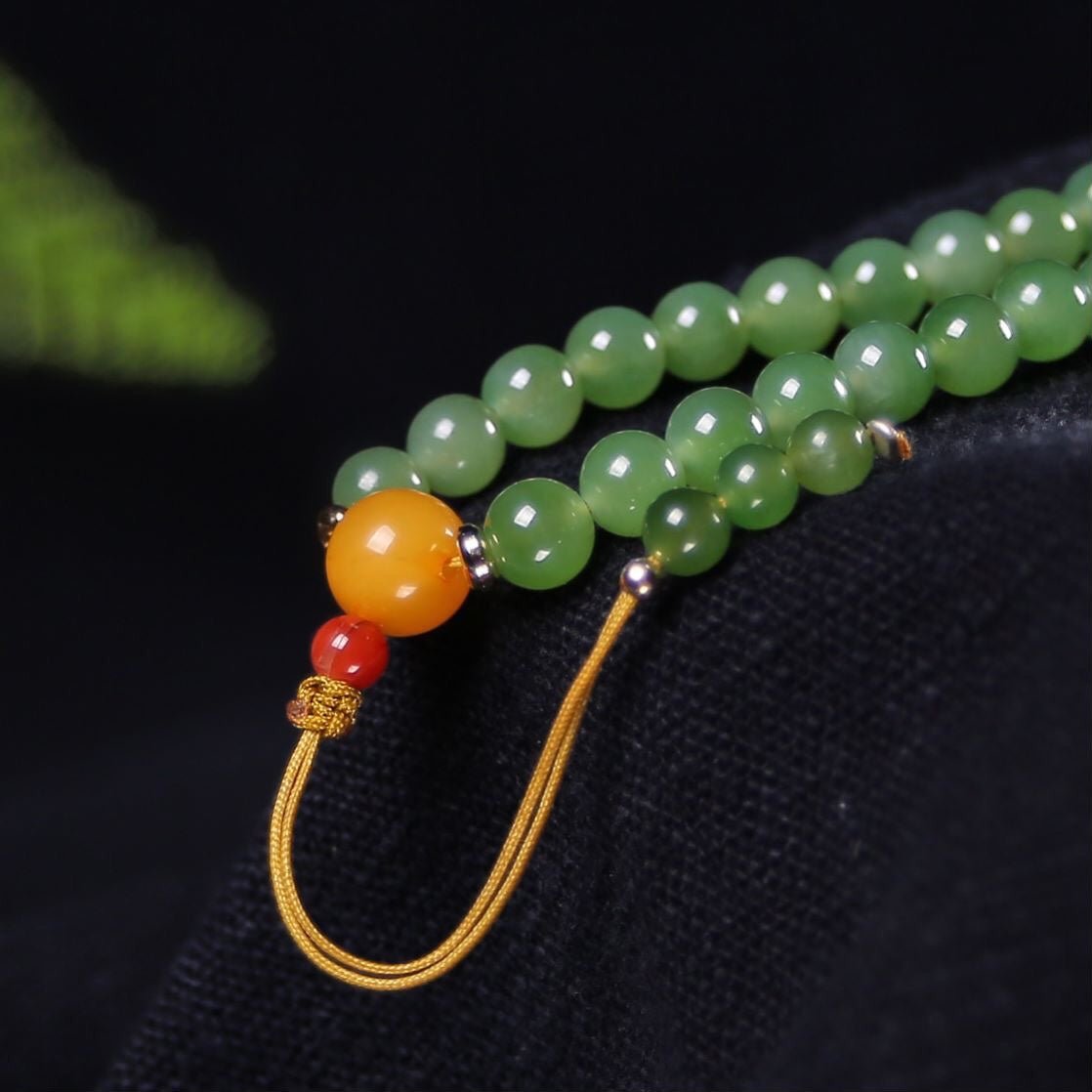 Chinese style natural jasper necklace bracelet - jewelry - weilin.com