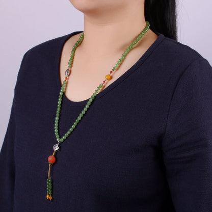 Chinese style natural jasper necklace bracelet - jewelry - weilin.com
