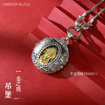 Chinese style pattern Buddha statue pendant - jewelry - weilin.com
