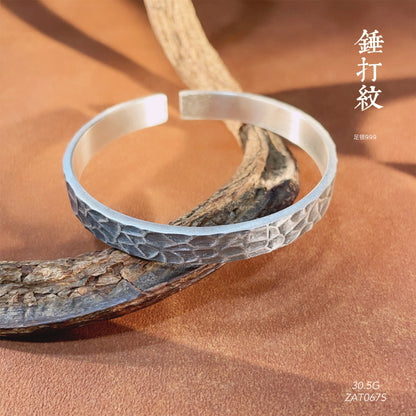 Chinese style pattern sterling silver bracelet - jewelry - weilin.com