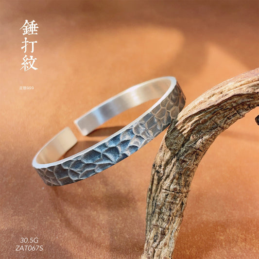 Chinese style pattern sterling silver bracelet - jewelry - weilin.com