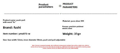 Chinese style peace and joy sterling silver bracelet - jewelry - weilin.com