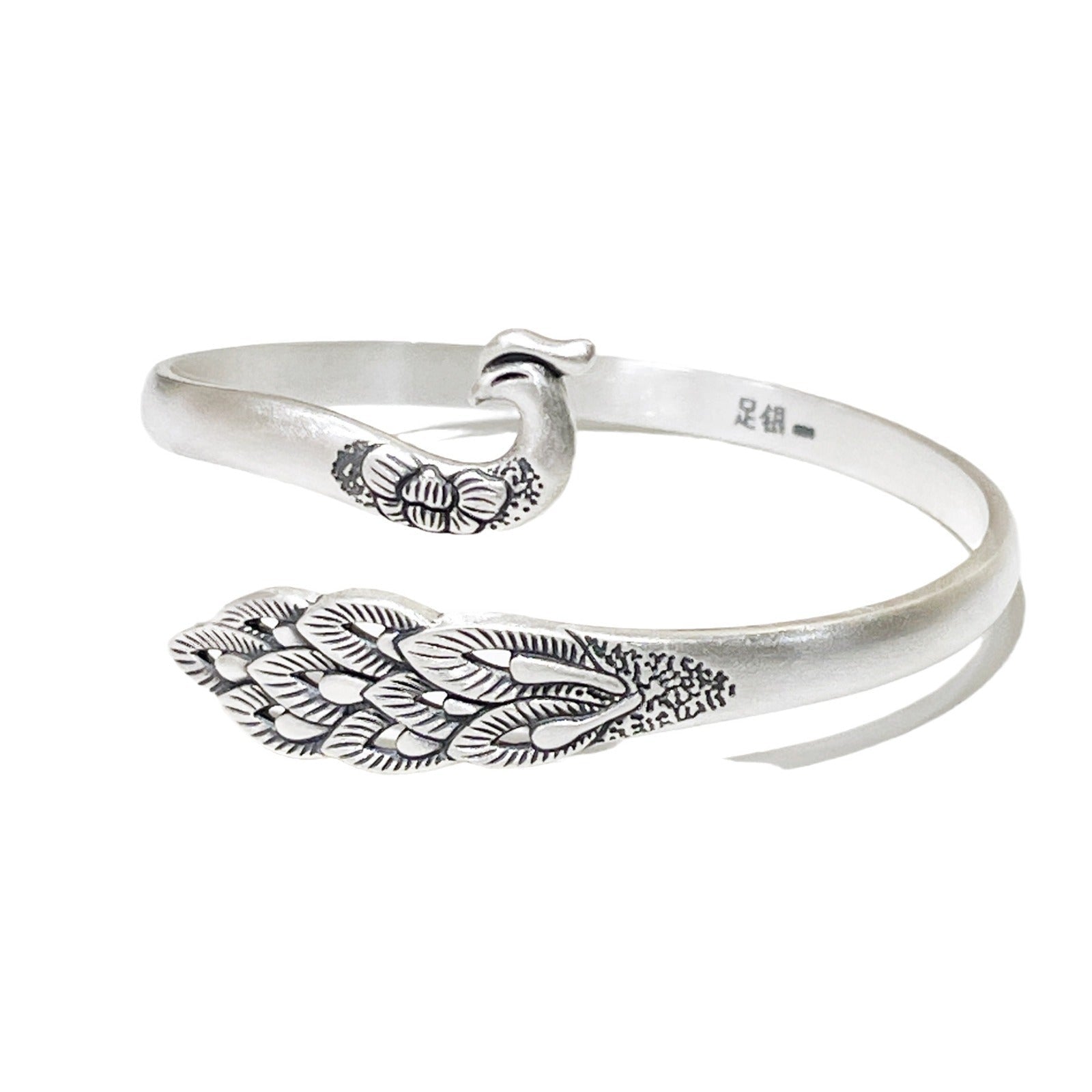 Chinese style phoenix peacock sterling silver bracelet - jewelry - weilin.com
