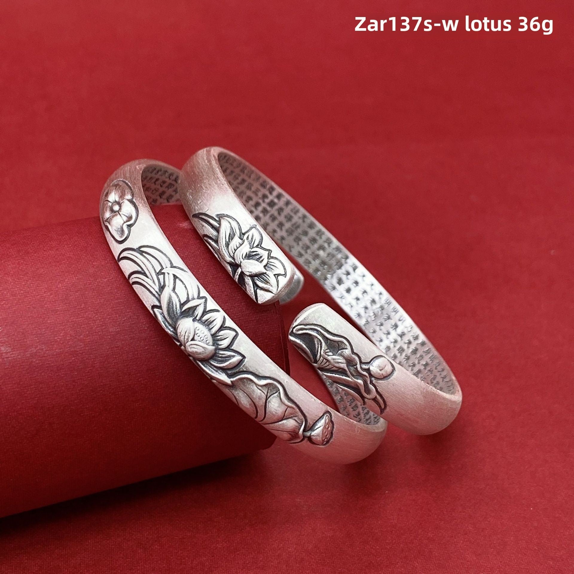 Chinese style relief Pisces sterling silver bracelet - jewelry - weilin.com