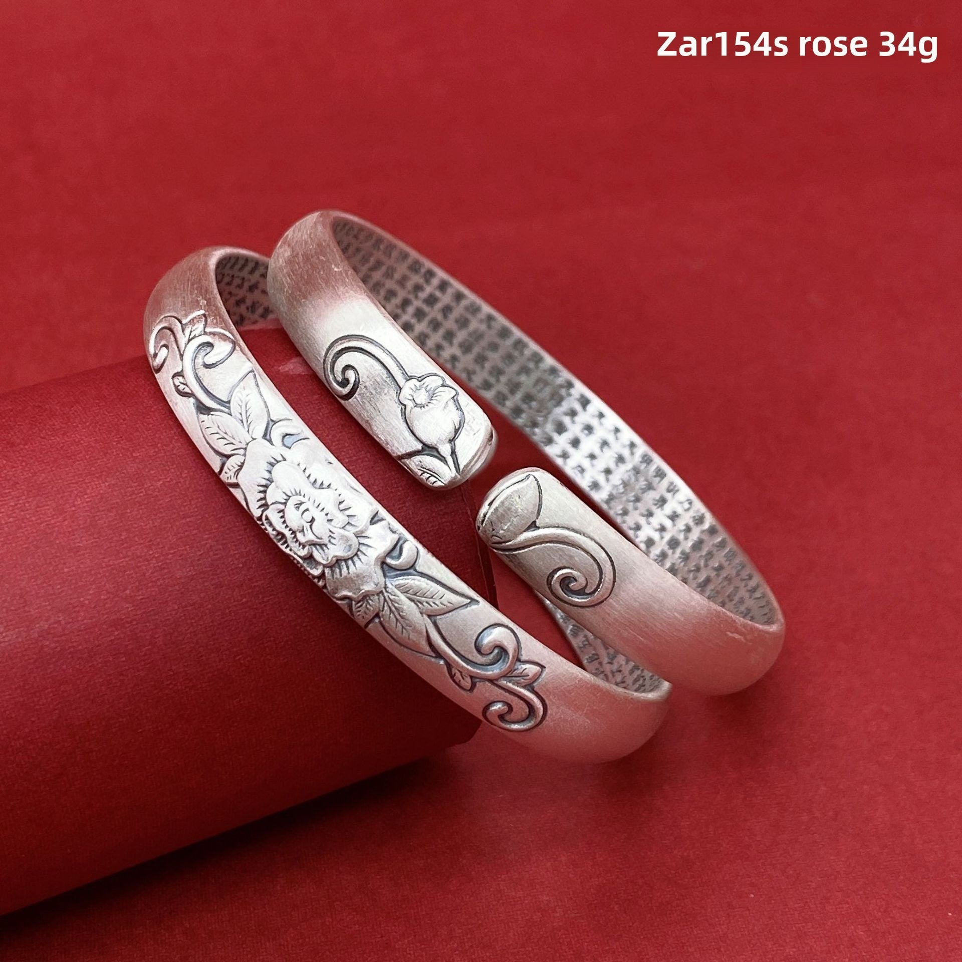 Chinese style relief Pisces sterling silver bracelet - jewelry - weilin.com