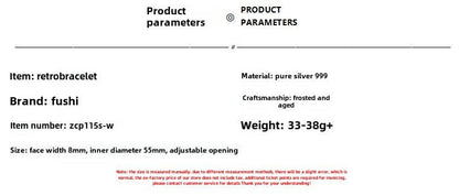 Chinese style relief Pisces sterling silver bracelet - jewelry - weilin.com