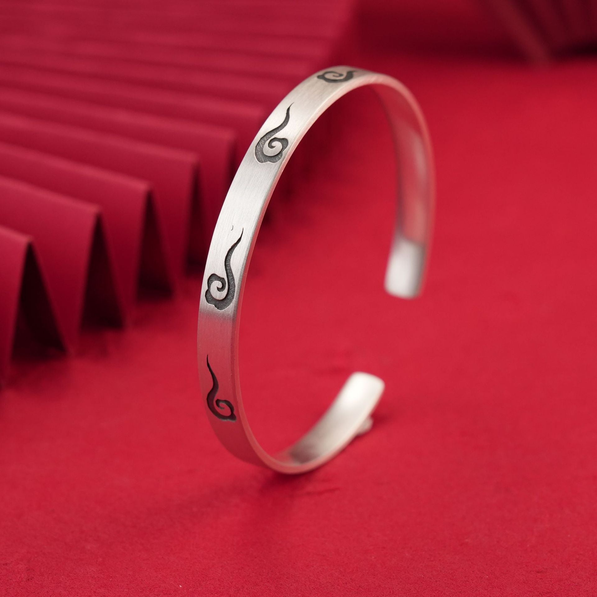 Chinese style retro auspicious cloud sterling silver bracelet - jewelry - weilin.com