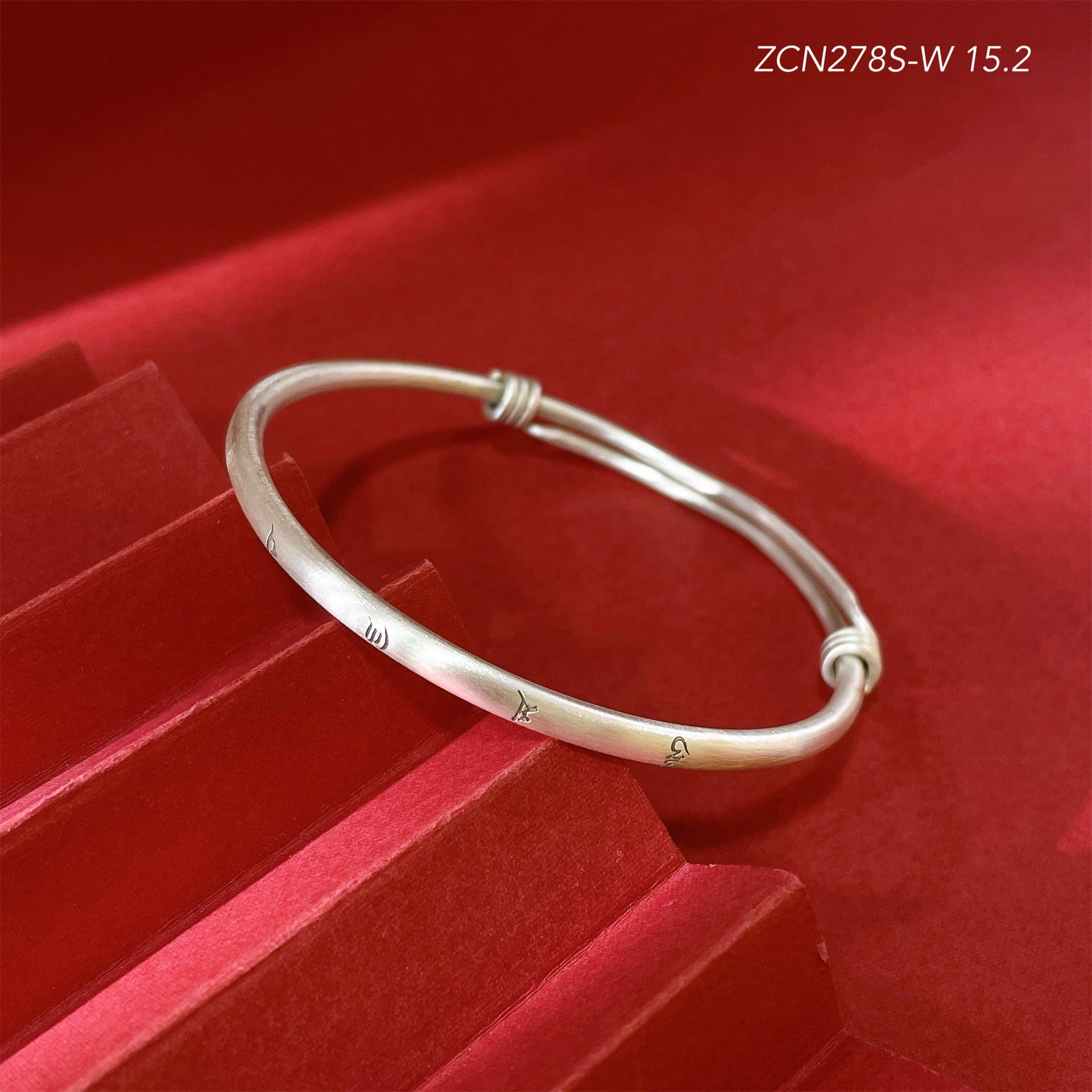 Chinese style scripture round stick bracelet - jewelry - weilin.com