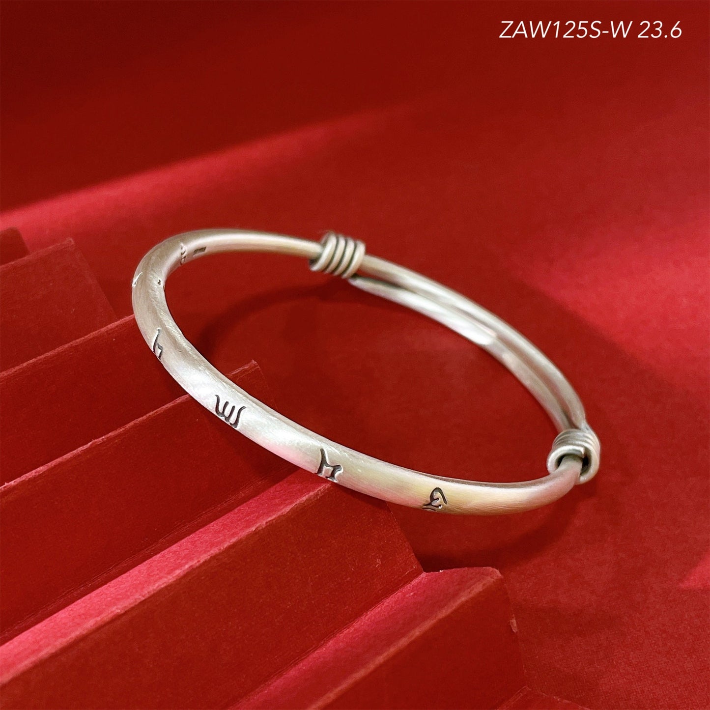 Chinese style scripture round stick bracelet - jewelry - weilin.com