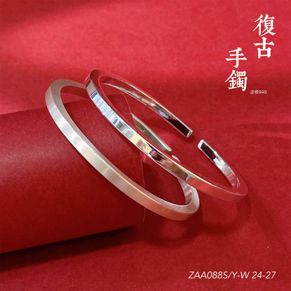 Chinese style square sterling silver bracelet - jewelry - weilin.com