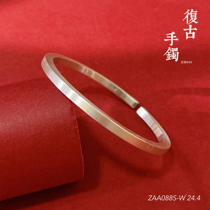 Chinese style square sterling silver bracelet - jewelry - weilin.com