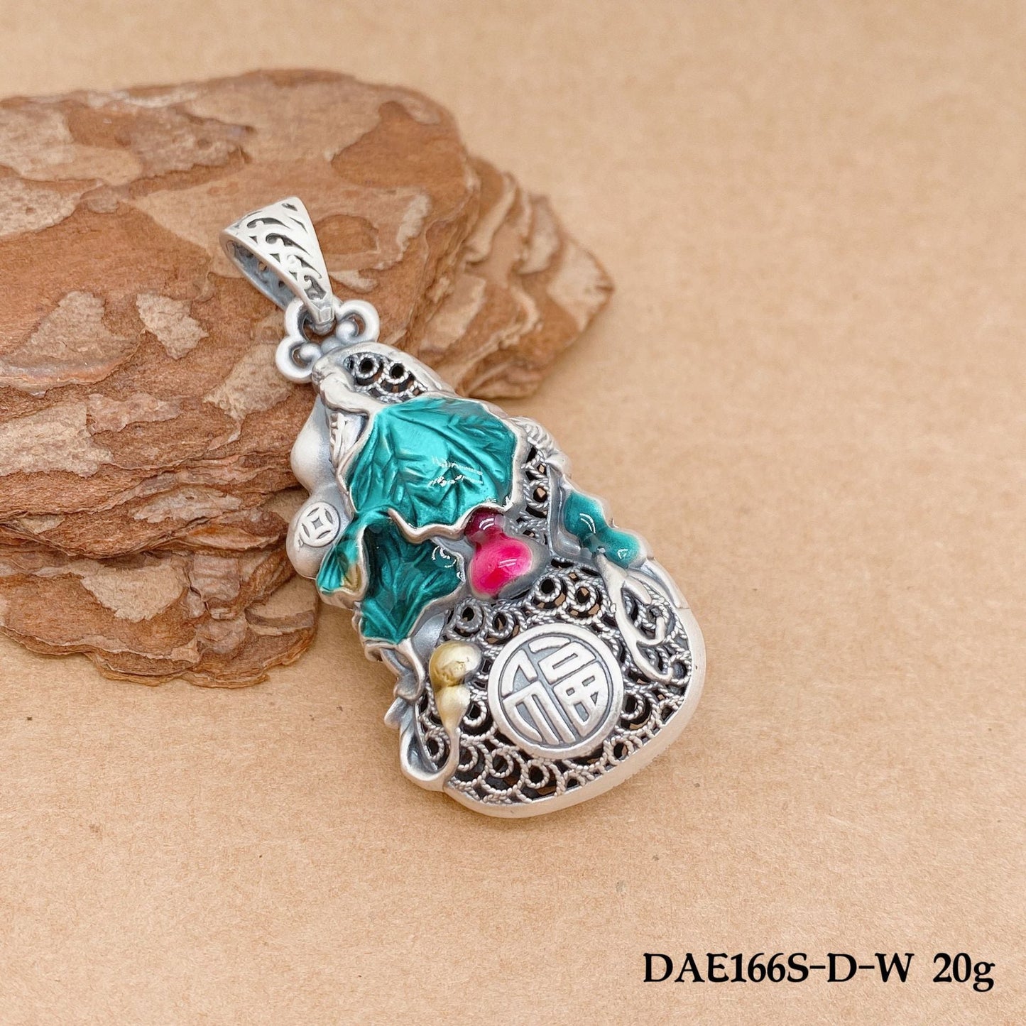 Chinese style sterling silver pendant - jewelry - weilin.com