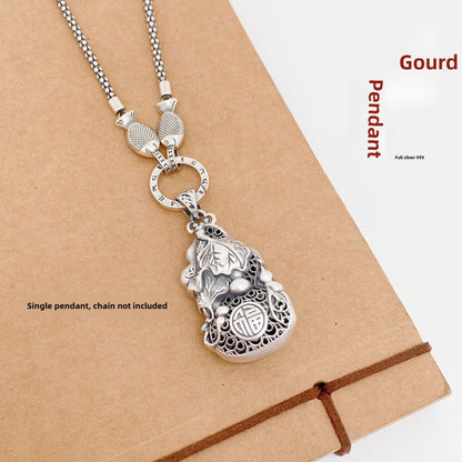 Chinese style sterling silver pendant - jewelry - weilin.com