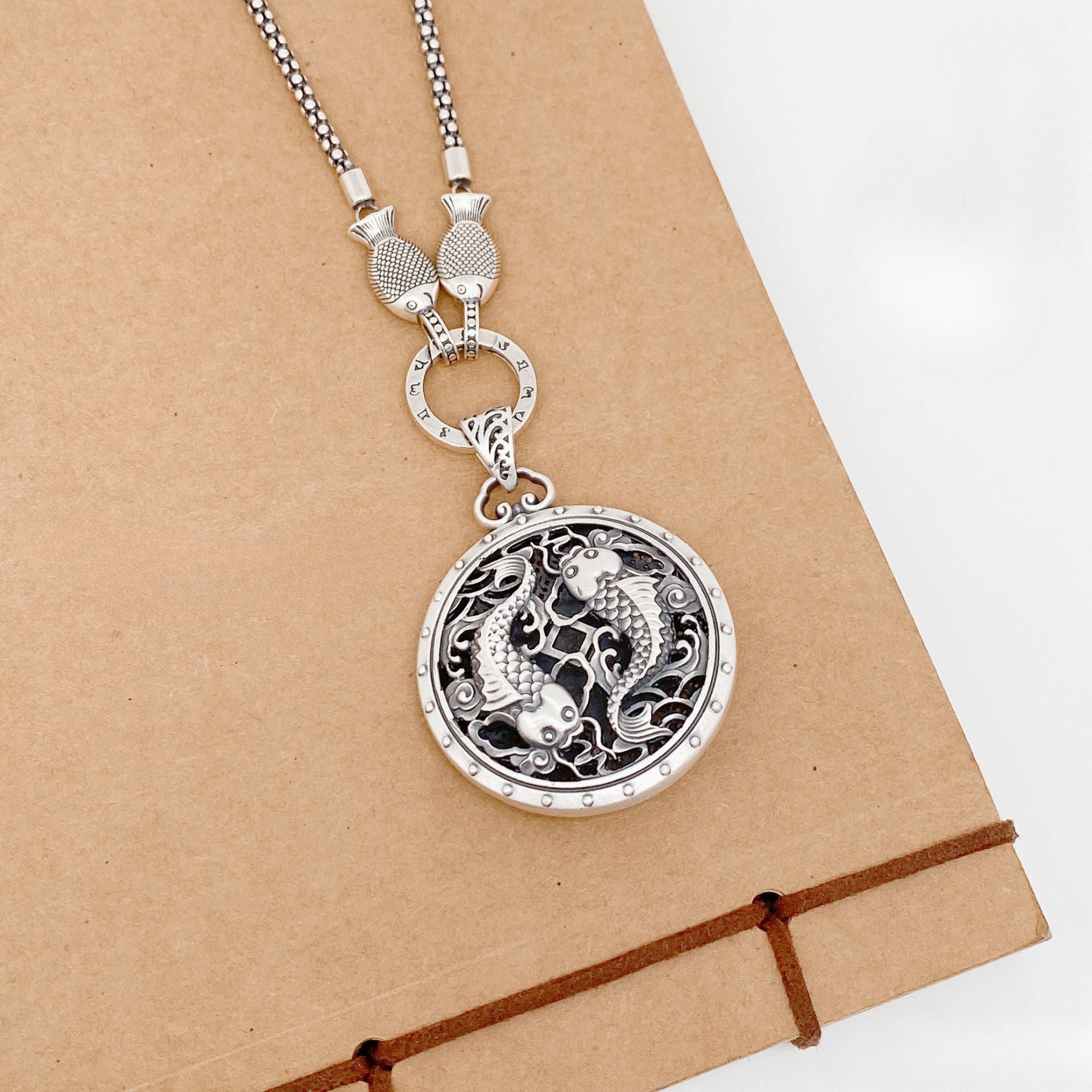 Chinese style sterling silver pendant - jewelry - weilin.com
