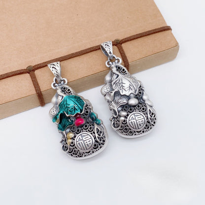 Chinese style sterling silver pendant - jewelry - weilin.com