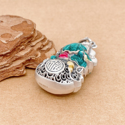 Chinese style sterling silver pendant - jewelry - weilin.com