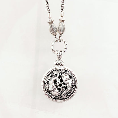 Chinese style sterling silver pendant - jewelry - weilin.com