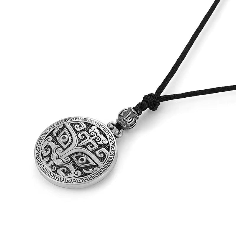 Chinese style sterling silver pendant necklace - jewelry - weilin.com