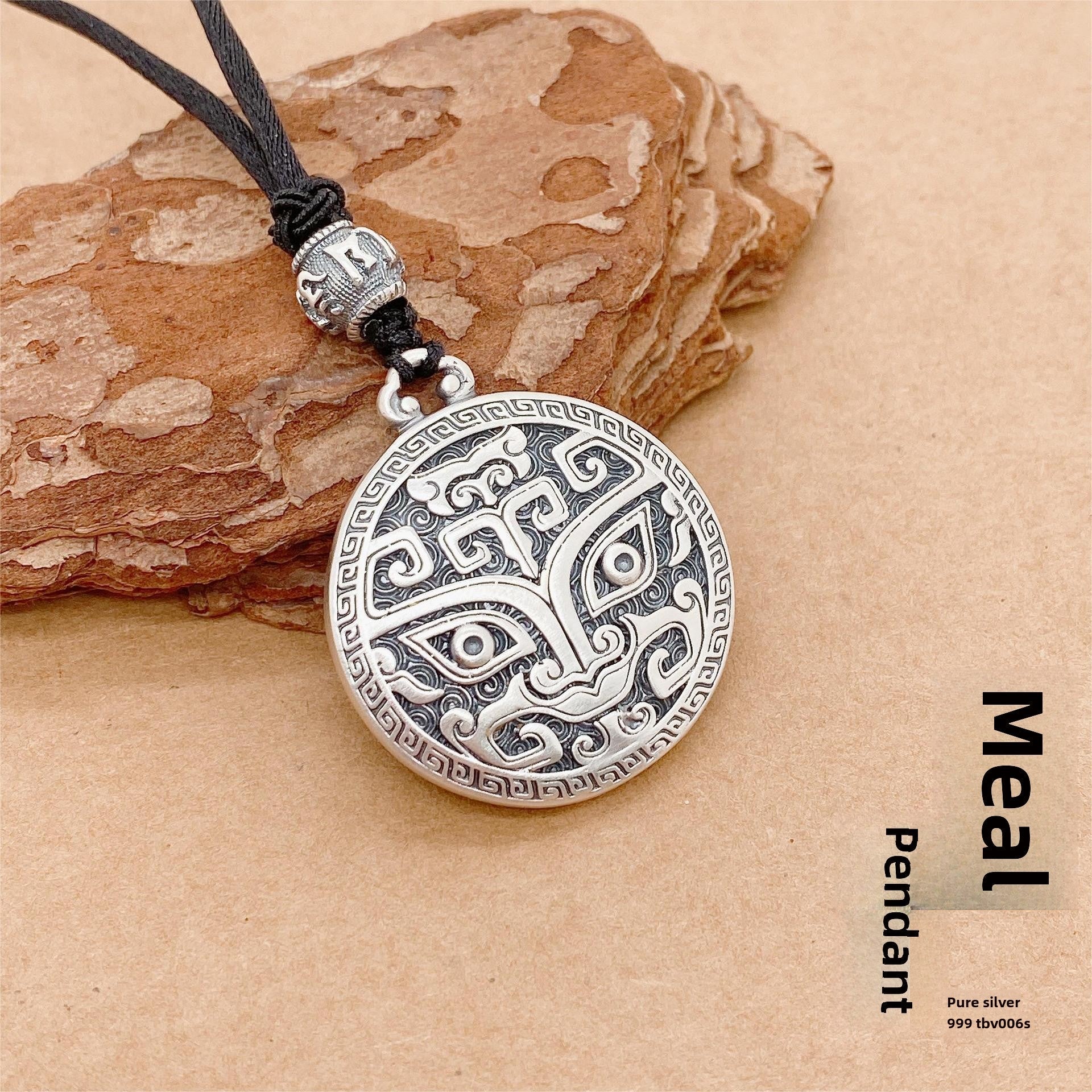 Chinese style sterling silver pendant necklace - jewelry - weilin.com