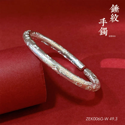 Chinese style swirl pattern sterling silver bracelet - jewelry - weilin.com