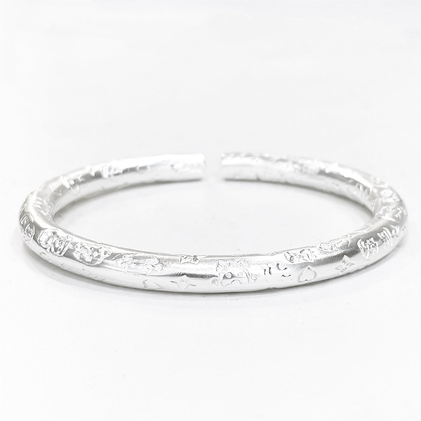 Chinese style swirl pattern sterling silver bracelet - jewelry - weilin.com