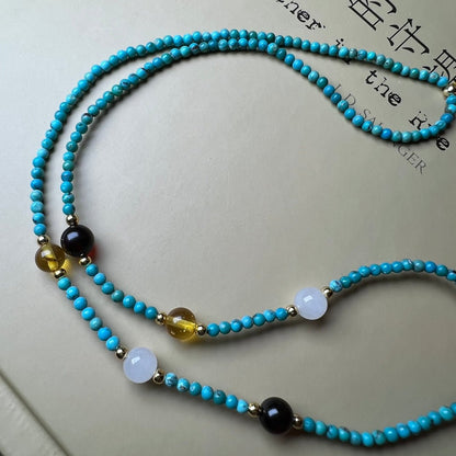 Chinese style turquoise necklace - jewelry - weilin.com