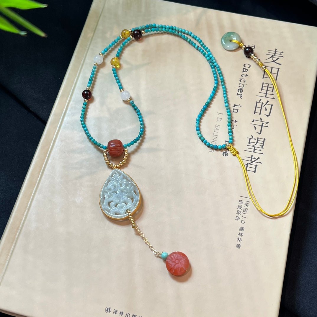 Chinese style turquoise necklace - jewelry - weilin.com