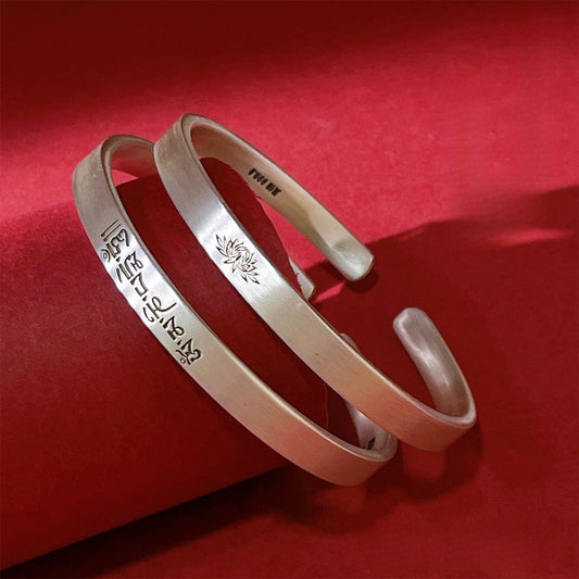 Chinese style vajra sterling silver bracelet - jewelry - weilin.com