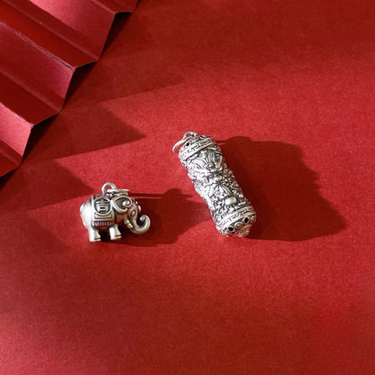 Chinese style vintage sterling silver pendant necklace - jewelry - weilin.com