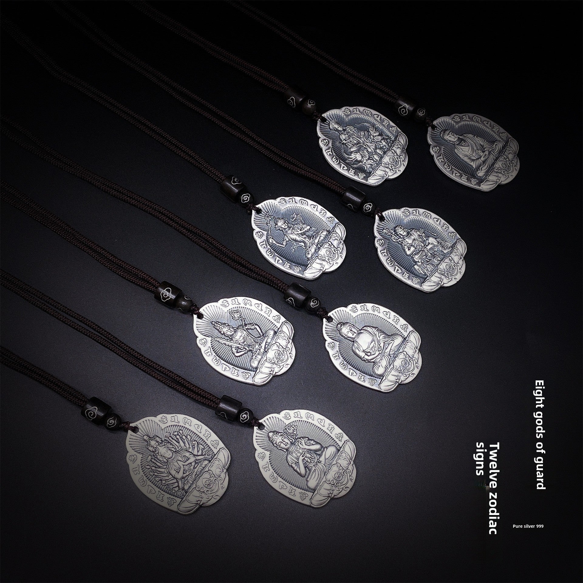 Chinese style vintage sterling silver pendant necklace - jewelry - weilin.com