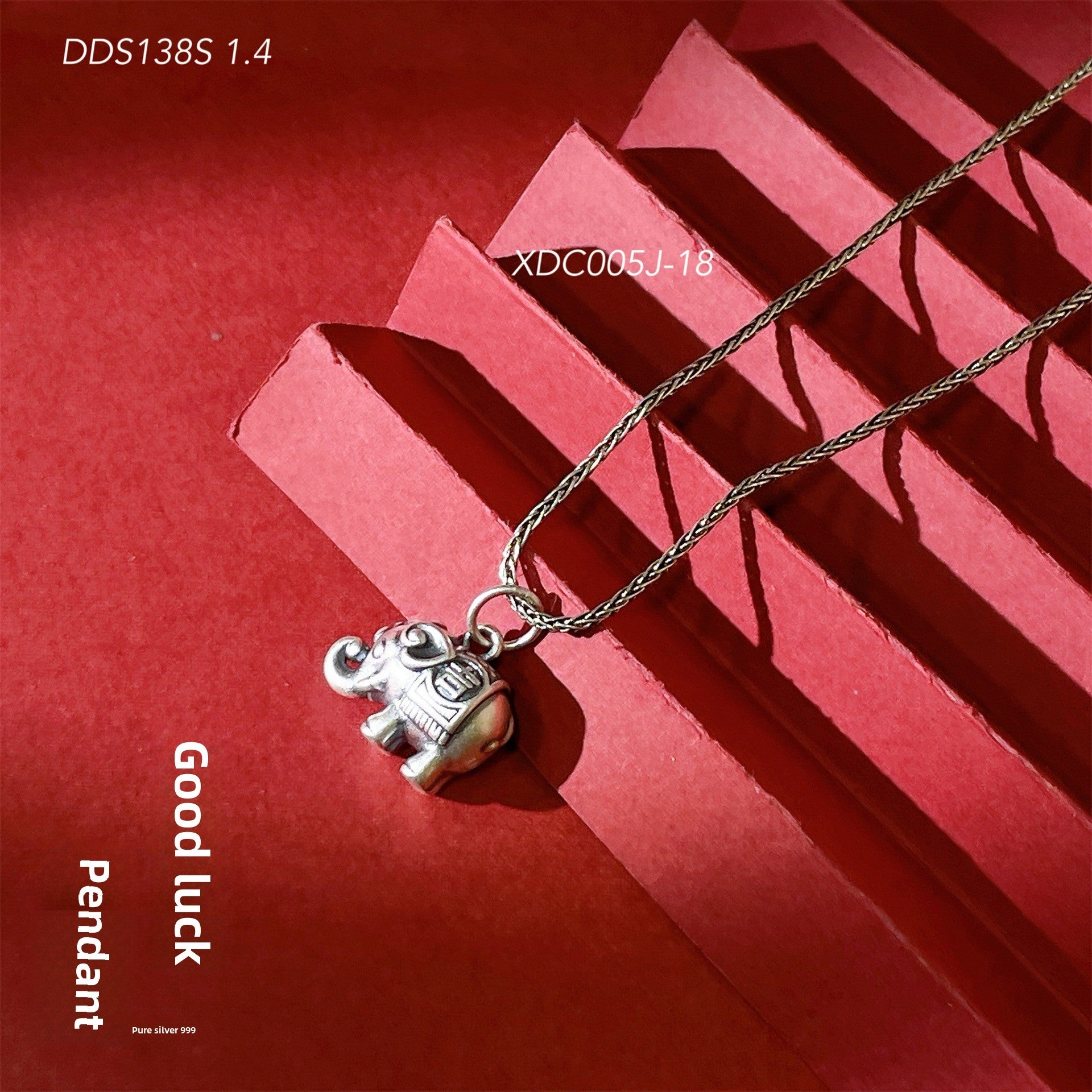 Chinese style vintage sterling silver pendant necklace - jewelry - weilin.com