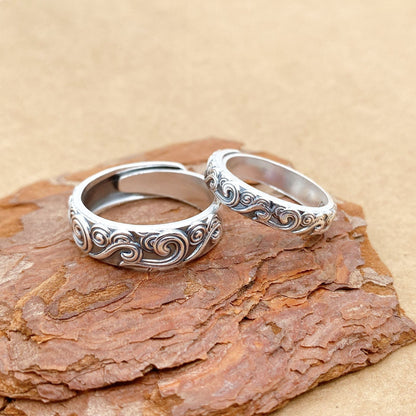 Chinese style vintage sterling silver ring - jewelry - weilin.com